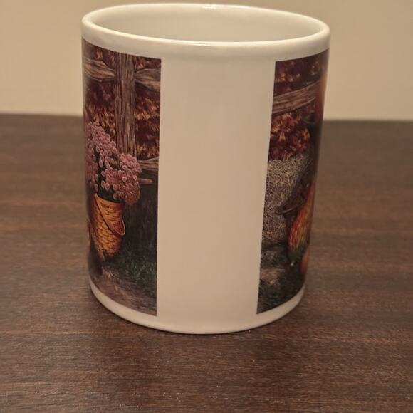 Longaberger Baskets Coffee Cup Mug Fall Harvest Thanksgiving Mums Pumpkin Gourds - Picture 9 of 12